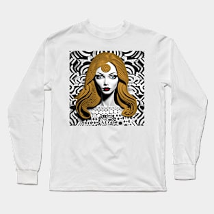 [AI Art] “Hello, beautiful”, Optical Art Style Long Sleeve T-Shirt